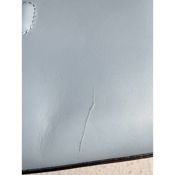 COACH Nina Large Light Blue Bag Classy Elegant Leather Purse - Picture 2 of 9